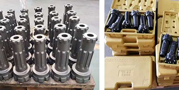 Low air pressure DTH drill bits