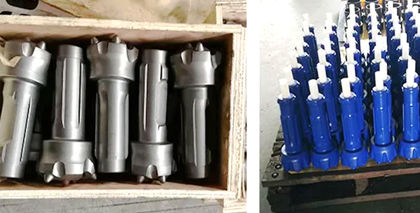Low air pressure DTH drill bits